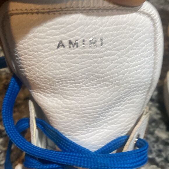 Amiri white brown leather leopard print sunset high top sneakers men sz 38 - Picture 5 of 7